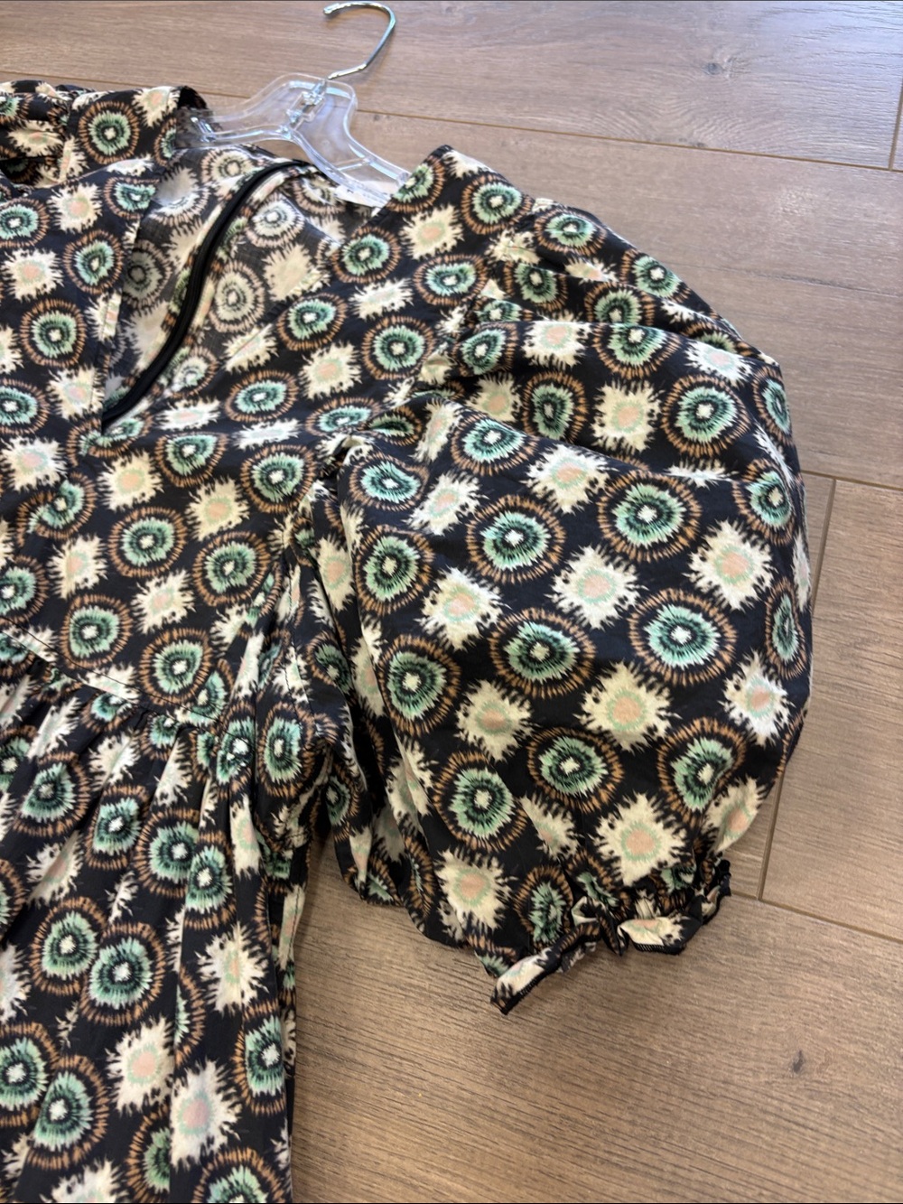 Hunter Bell puff sleeve  Maxi Dress L - Picture 3 of 8